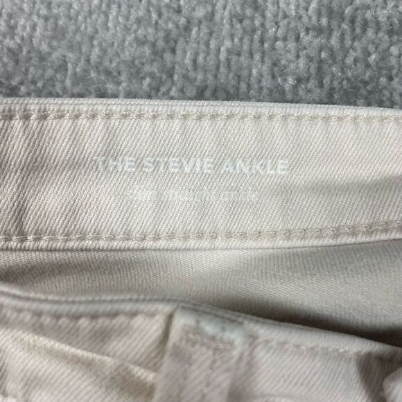 AG Adriano Goldschmied The Stevie Ankle White High Rise Jeans Women’s Size 26R - Picture 6 of 6
